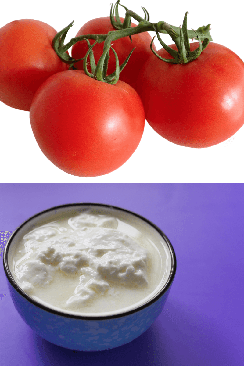 Fresh tomato and curd used in natural sun tan removal DIY remedies | skincaresolutions.in